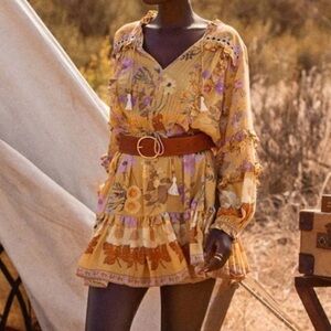 SPELL Wild Bloom dress with sleeves